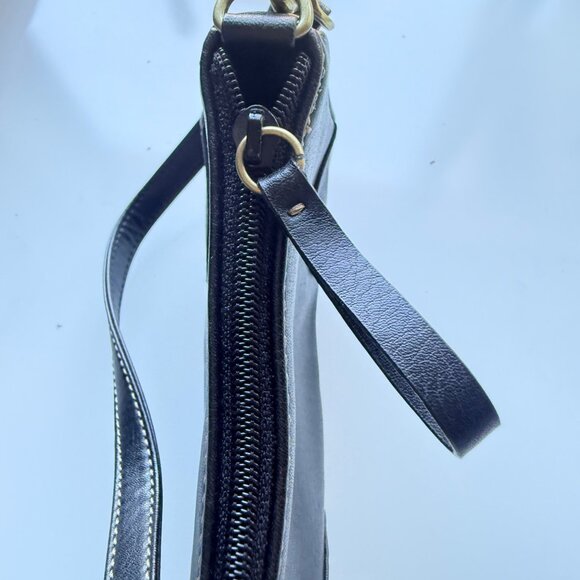 Nine West Y2K Shoulder Bag Prep Rally Small Black Faux Leather Handbag - Picture 6 of 11